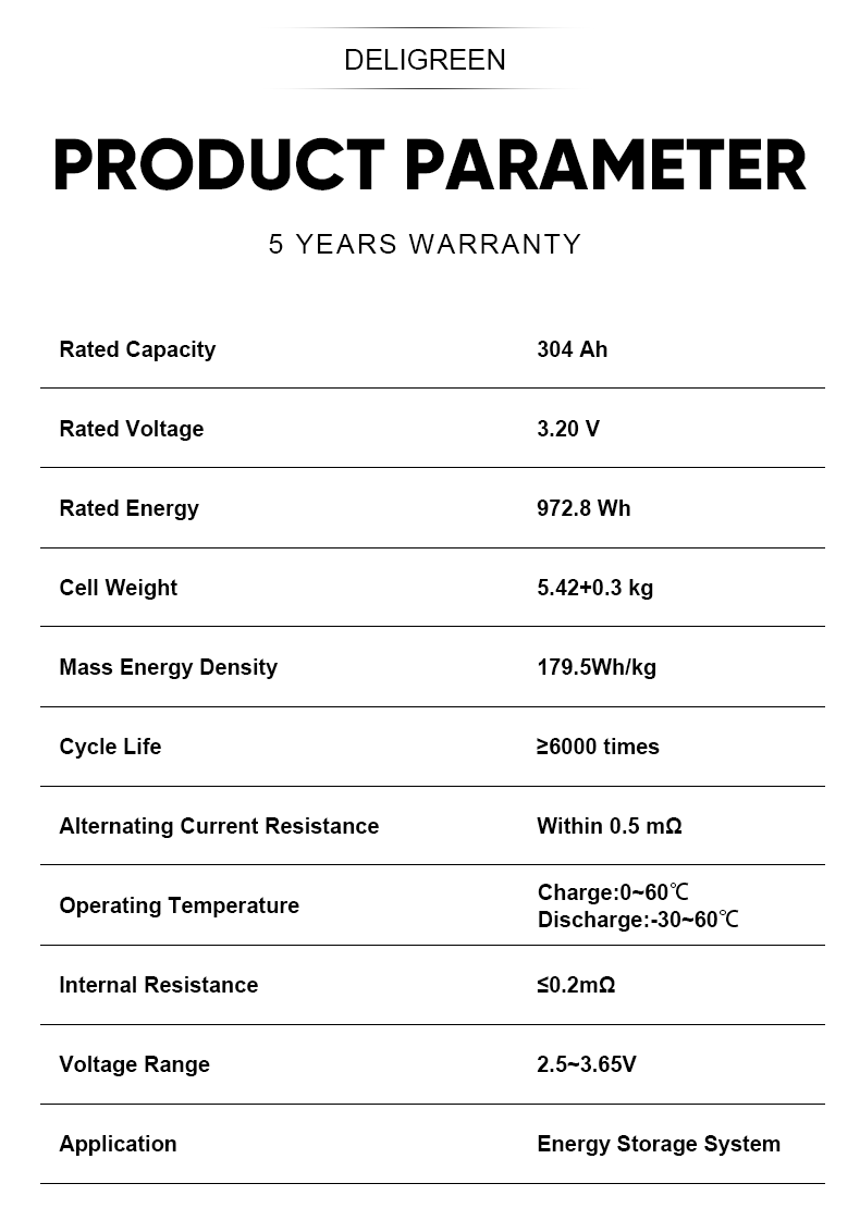 EVE- 304AHK Lifepo4 3.2V Battery Grade A+ 10000 cycles Suitable for Power Batteries