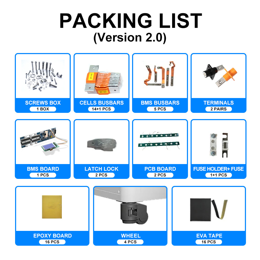 Free Shipping- Battery Box 51.2V Lifepo4 Power Bank Built In BMS No Active Balancer