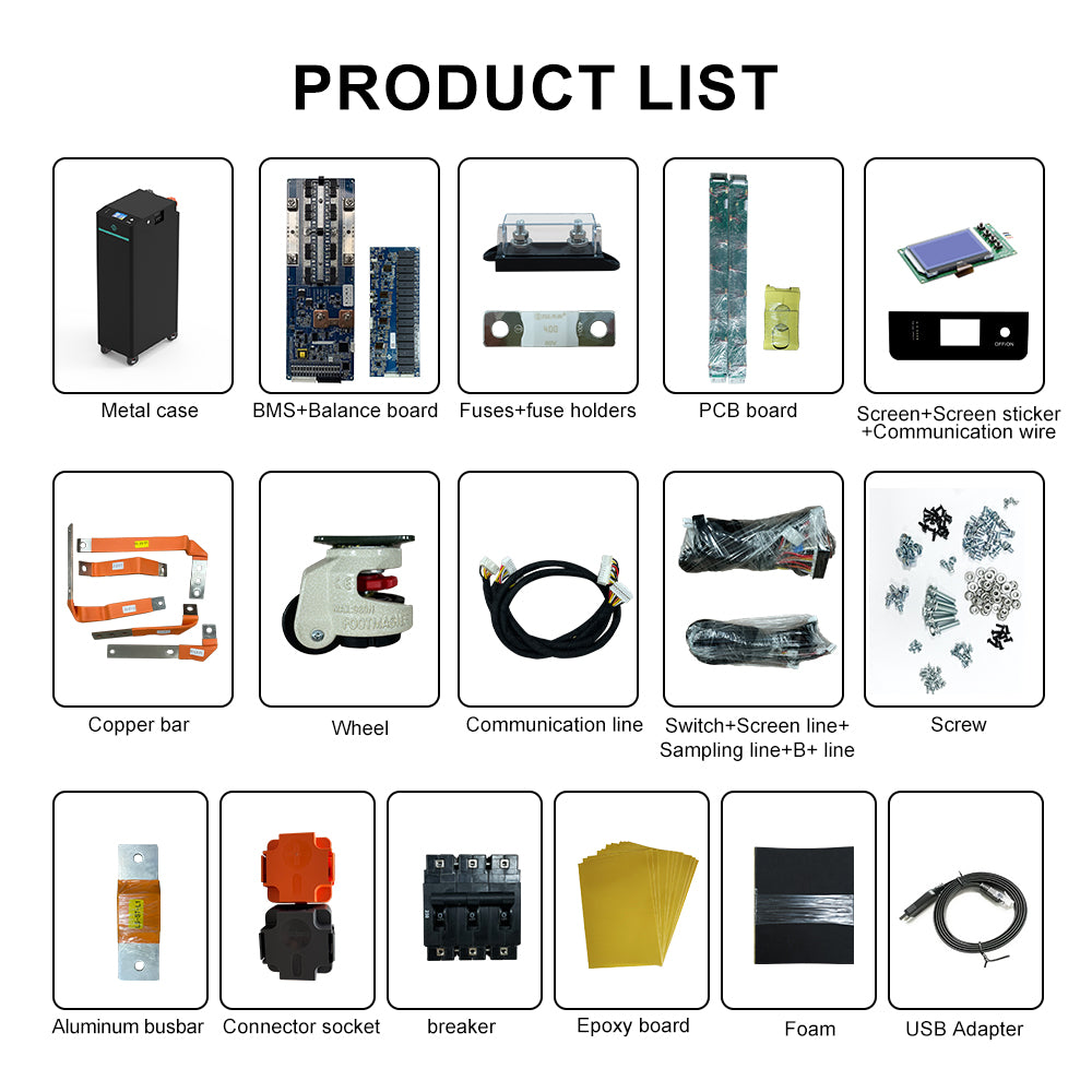Assembled SEPLOS V4- 51.2V 314ah LiFePO4 16kWh battery system 8000 cycles battery pack
