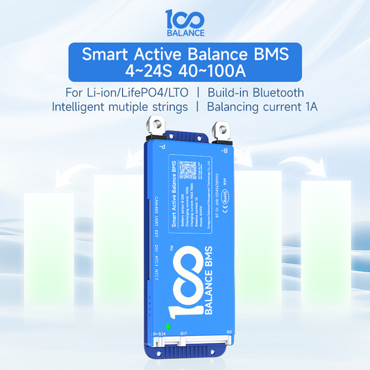 Daly 250A WiFi & Bluetooth BMS for LiFePO4 Batteries, Active Balancing, 4S to 24S, 12–48V, 100–500A