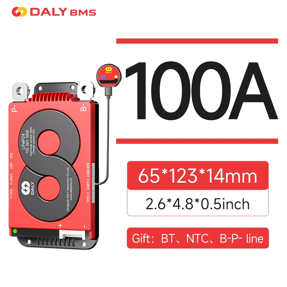 Free Shipping- DALY 40A 60A 100A Smart BMS WITH NTC 3S to 24S K Series