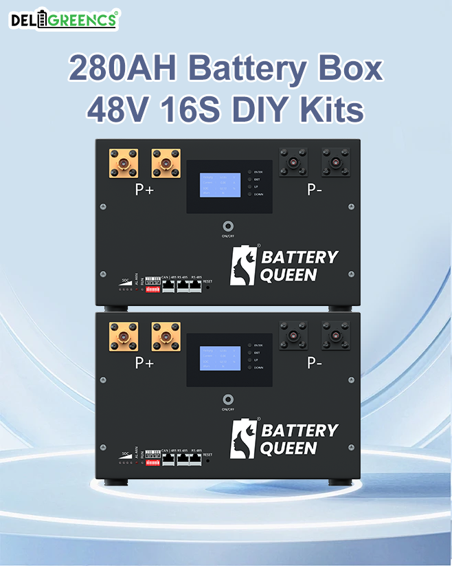 Lifepo4 Stacked Battery Case 48V 51.2V Built In CAN RS485 BMS
