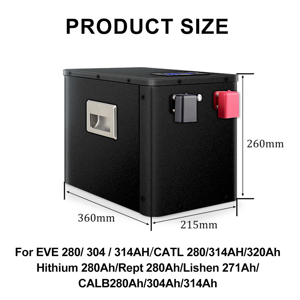 12V 280AH DIY LiFePO4 Battery Pack with JK BMS
