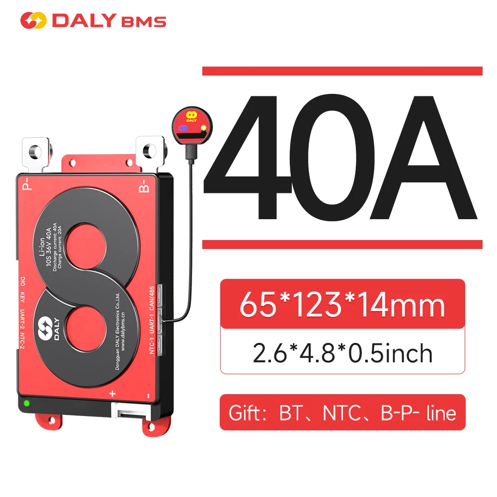 Free Shipping- DALY 40A 60A 100A Smart BMS WITH NTC 3S to 24S K Series