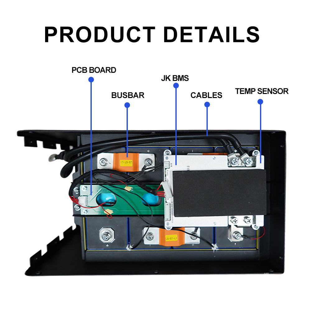 12V 280AH DIY LiFePO4 Battery Pack with JK BMS