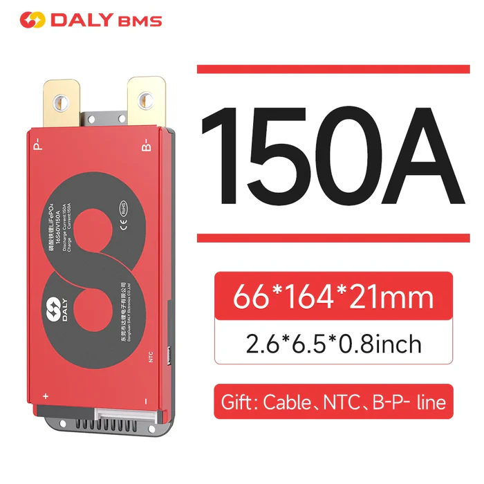 Free Shipping- DALY 100A 150A 200A Hardware BMS WITH NTC K&M Series