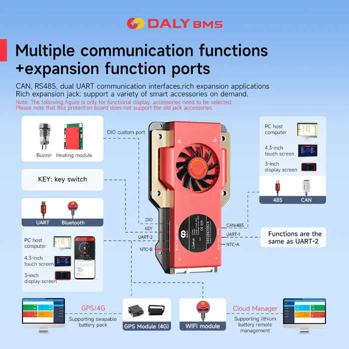 Free Shipping- DALY 250A 300A 400A 500A Smart BMS WITH NTC 3S to 24S S Series