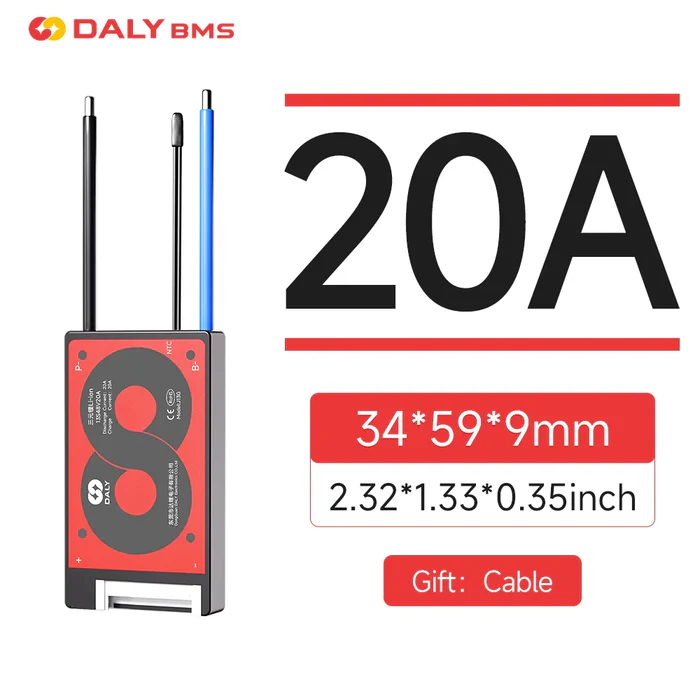 Free Shipping- DALY 15A 20A 40A 60A Hardware BMS WITH NTC 3S to 13S G&H Series