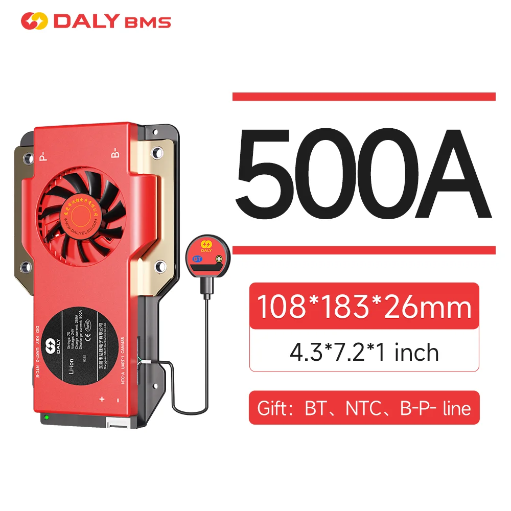 Free Shipping- DALY 250A 300A 400A 500A Smart BMS WITH NTC 3S to 24S S Series