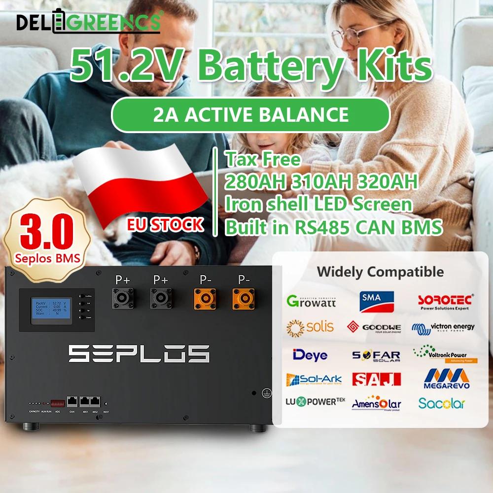 Free Shipping to EU-Seplos Stacked Battery Box Lifepo4 Battery 51.2V 3.0 BMS 2A Active Balancer