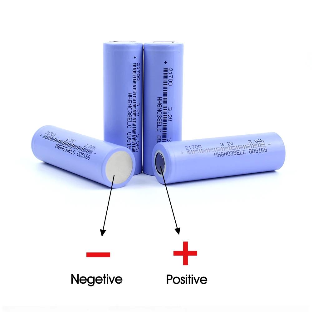 Lifepo4 Rechargeable Battery Pack Lifepo4 3000mAh 21700 Batteries 3.2V 3000 Cycles For Headlamp Flashlight