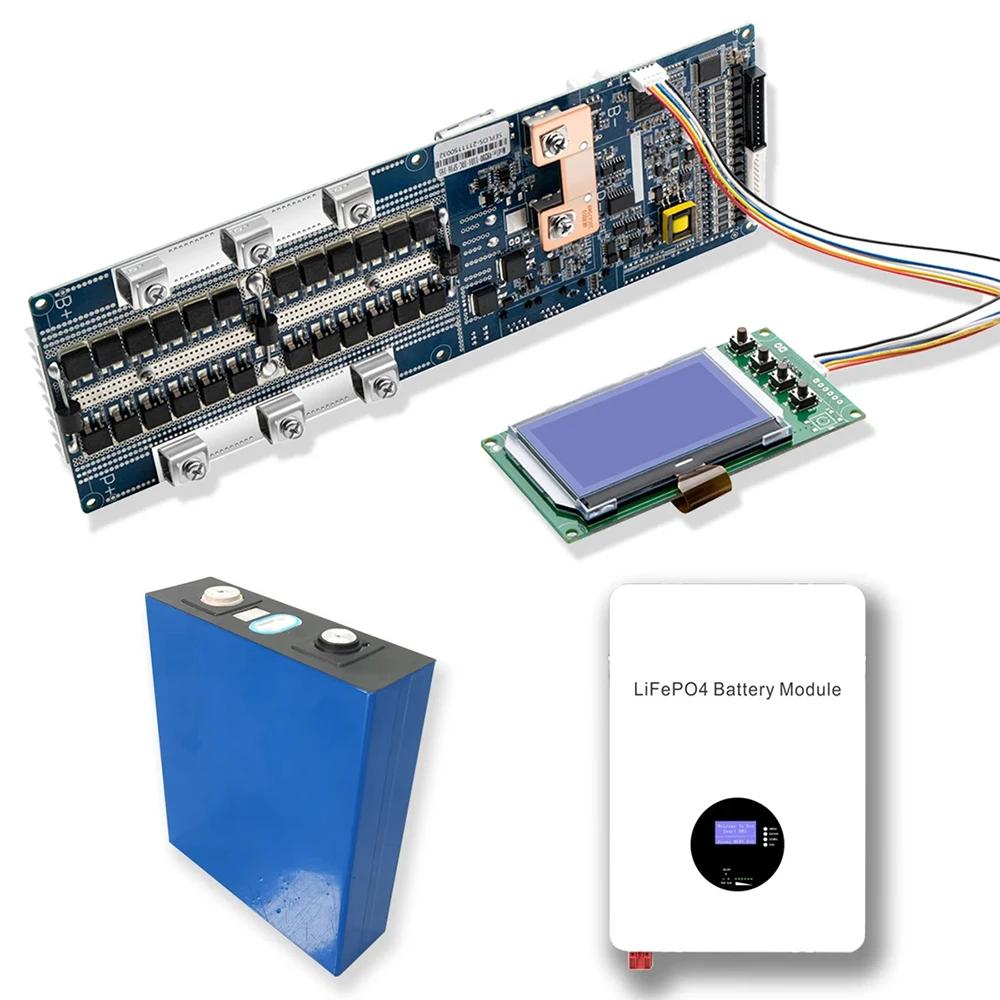 Free Shipping-Lifepo4 V2 Seplos Smart BMS 16S 100A 150A 200A With LCD NTC Deye Growatt Inverter