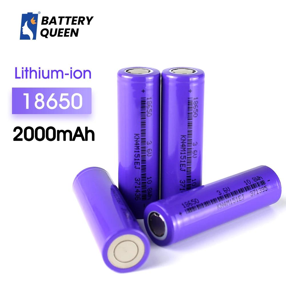 New Original 18650 Battery 2000mAh 3.7V Power Rechargeable Lithium-ion Battery Pack 1000 Cycles For Headlamp Flashlight