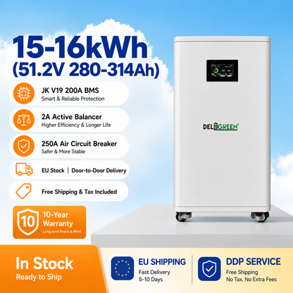 EU Stock -JK V19 51.2V 280AH 314AH Battery Pack Floor-standing DIY Kits
