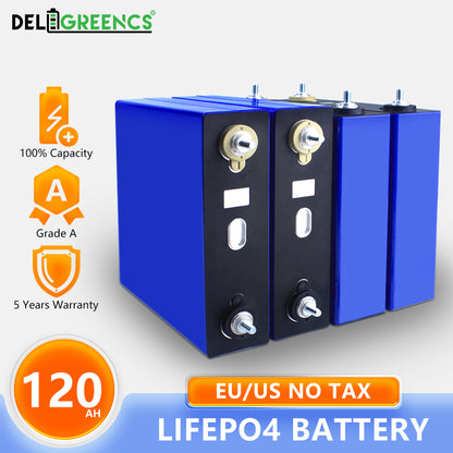 Free SHipping-HIGEE 120AH LifePO4 Battery Grade A 3500+ Cycles