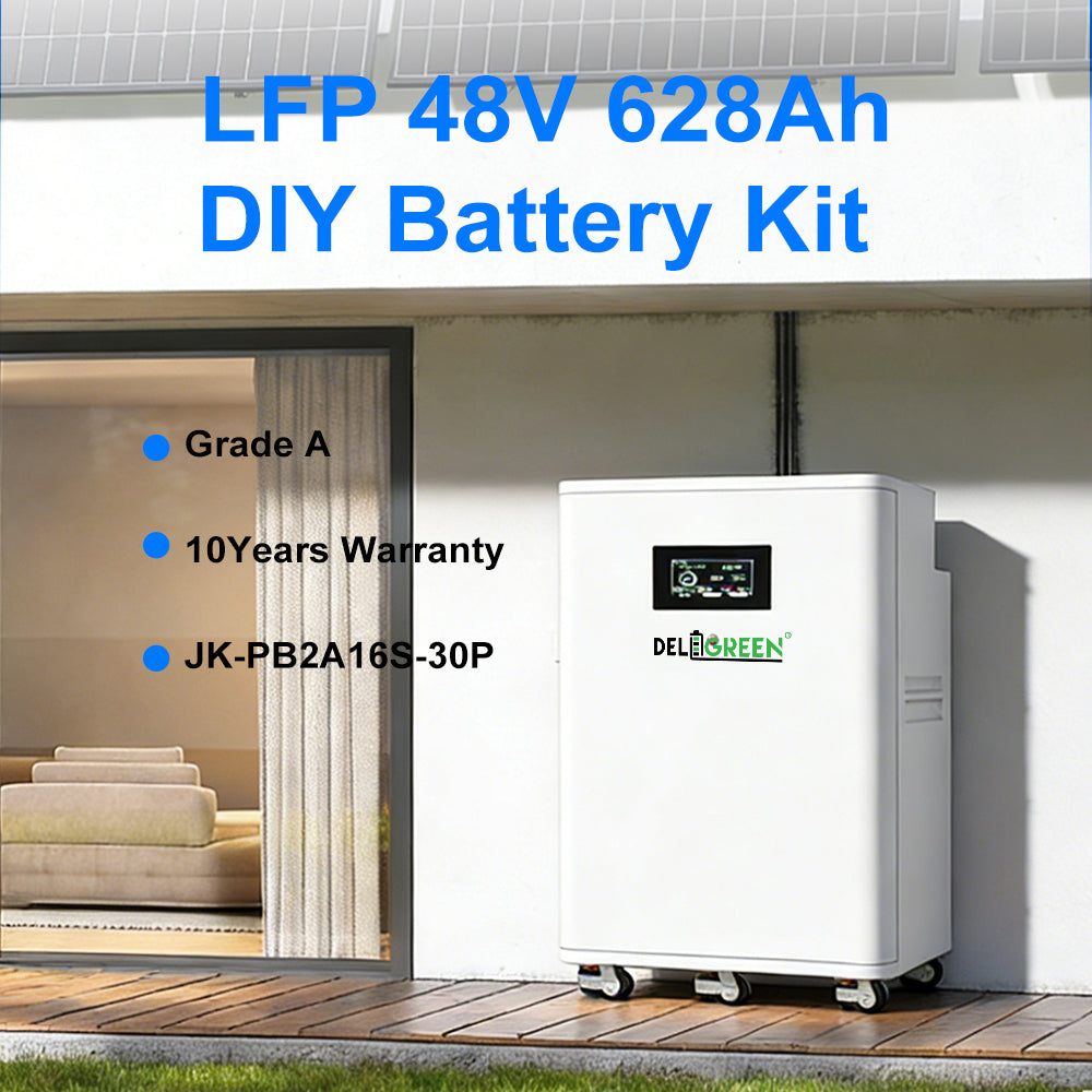 EU Stock-51.2V 628Ah LiFePO4 Battery DIY Kit - 33kWh Complete Pack with Cells | Smart BMS  for Home Solar Storage-Pre-sale