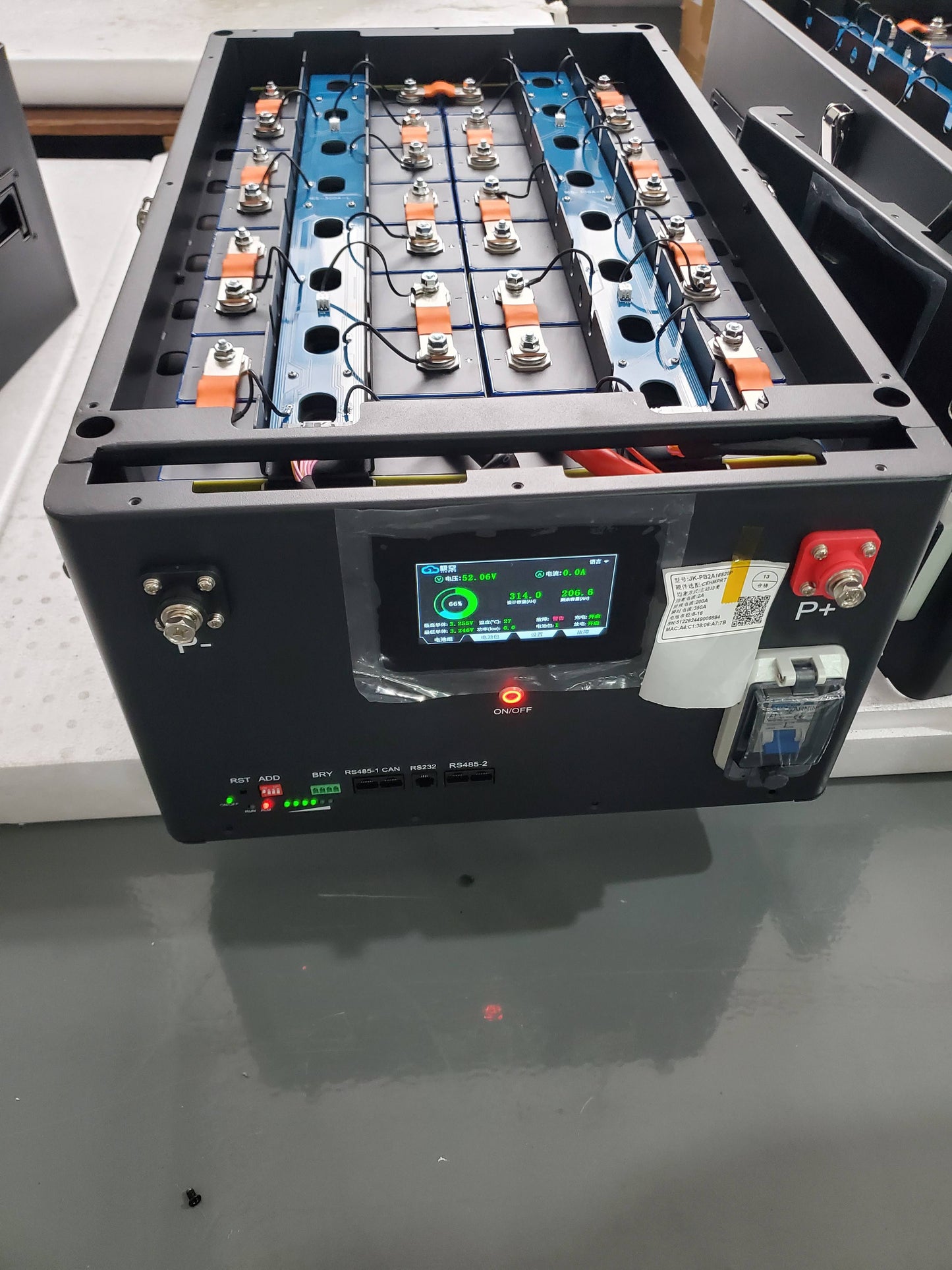 EVE 334Ah Pre-assembled Battery Pack -Stackable Model- 51.2V | 314Ah 16kWh|  334Ah 17kWh | LiFePO4 Plug-and-Play | Grade A+ New Cells | JK V19 BMS | 8000+ Cycles