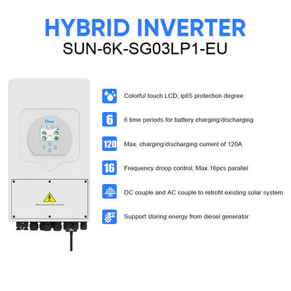 Deye 6.6KW Hybrid Solar Inverter with IP65 Protection