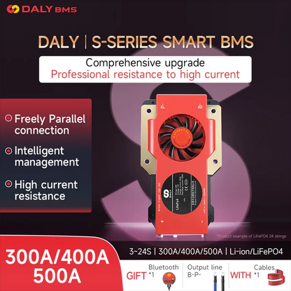 Free Shipping- DALY S Series Smart BMS WITH NTC 3S to 24S 250A 300A 400A 500A