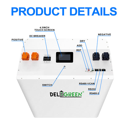 EU Stock-51.2V 628Ah LiFePO4 Battery DIY Kit - 33kWh Complete Pack with Cells | Smart BMS  for Home Solar Storage-Pre-sale