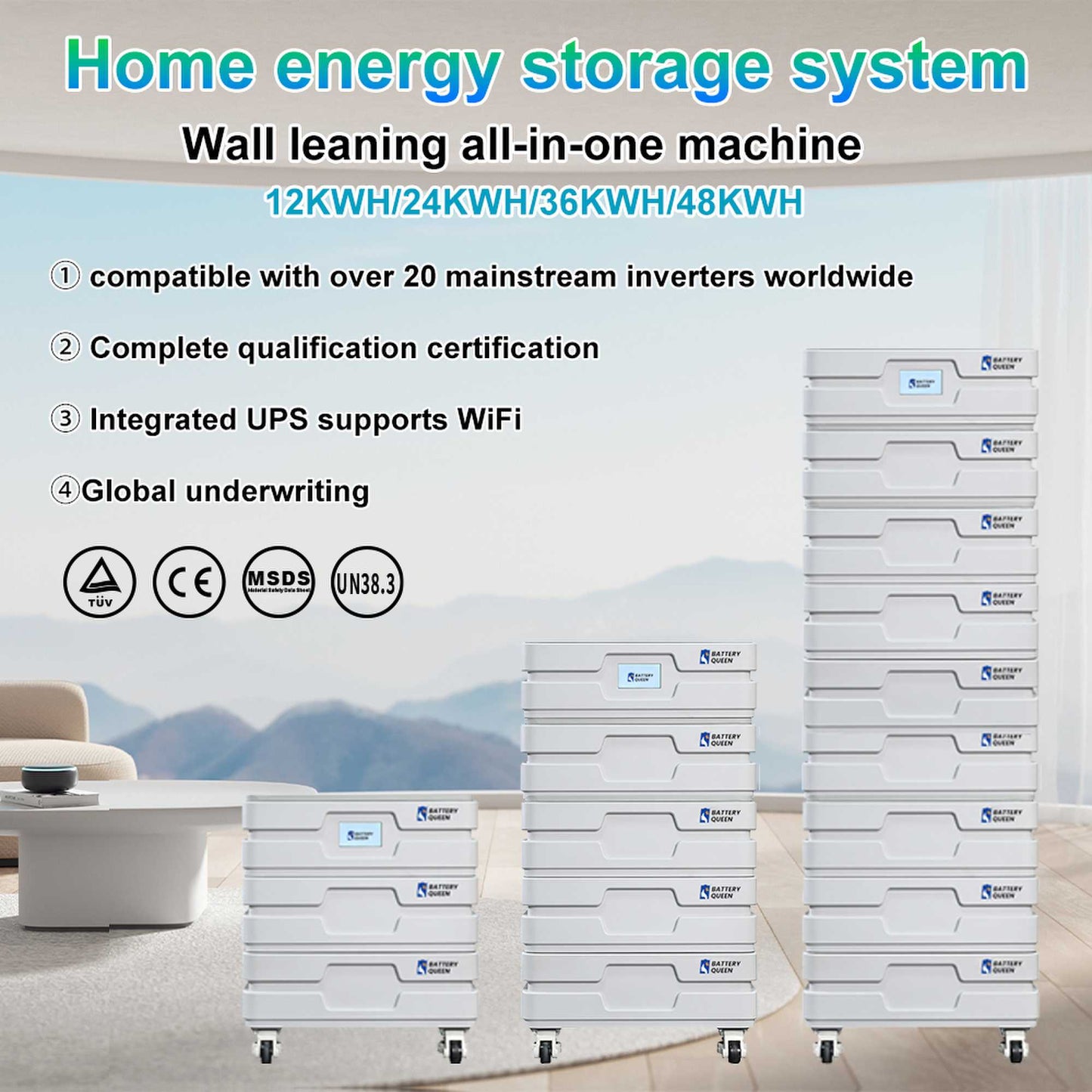 Free Shipping- All-in-one Stackable Module-combined Energy Solar System 6KW 12KW 18KW