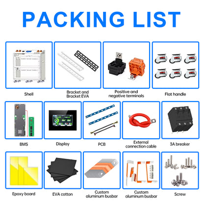 EU Stock-51.2V 628Ah LiFePO4 Battery DIY Kit - 33kWh Complete Pack with Cells | Smart BMS  for Home Solar Storage-Pre-sale