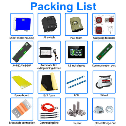 EU Stock-51.2V 628Ah LiFePO4 Battery DIY Kit - 33kWh Complete Pack with Cells | Smart BMS  for Home Solar Storage-Pre-sale