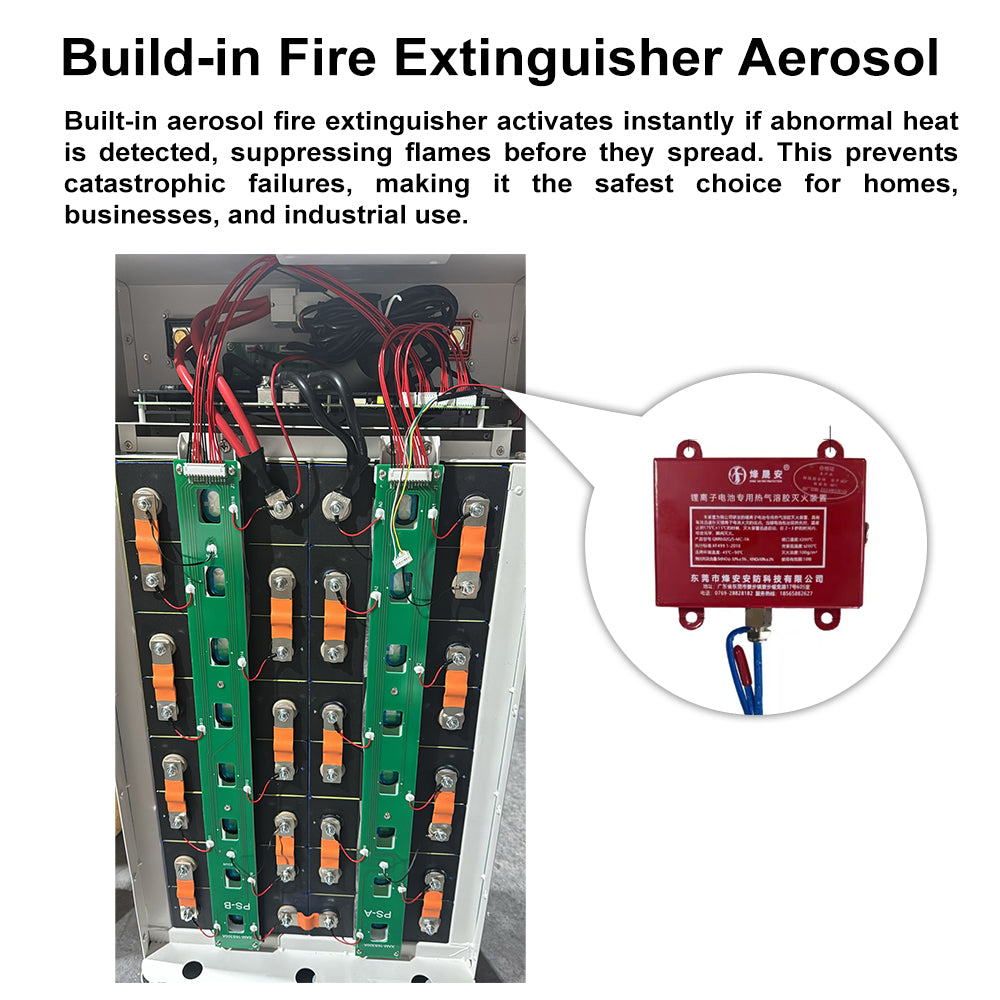 Pre-assembled 16kWh 51.2V 314AH LiFePO4 Solar Syestem Battery Pack ,Built-in BMS , air circuit breaker, fire extinguisher