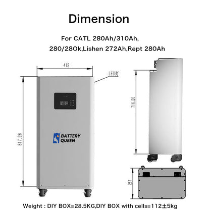 Free Shipping-  Battery Box 51.2V Lifepo4 Power Bank Built In BMS No Active Balancer