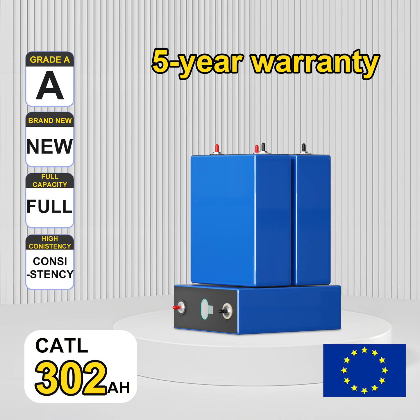 EU Stock-CATL 302AH LiFePO4 3.2V Battery 8000 Cycles Brand New Grade A