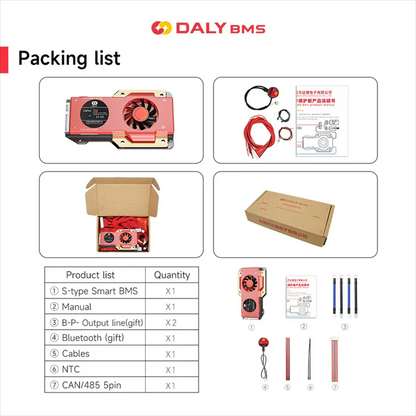 Free Shipping- DALY S Series Smart BMS WITH NTC 3S to 24S 250A 300A 400A 500A