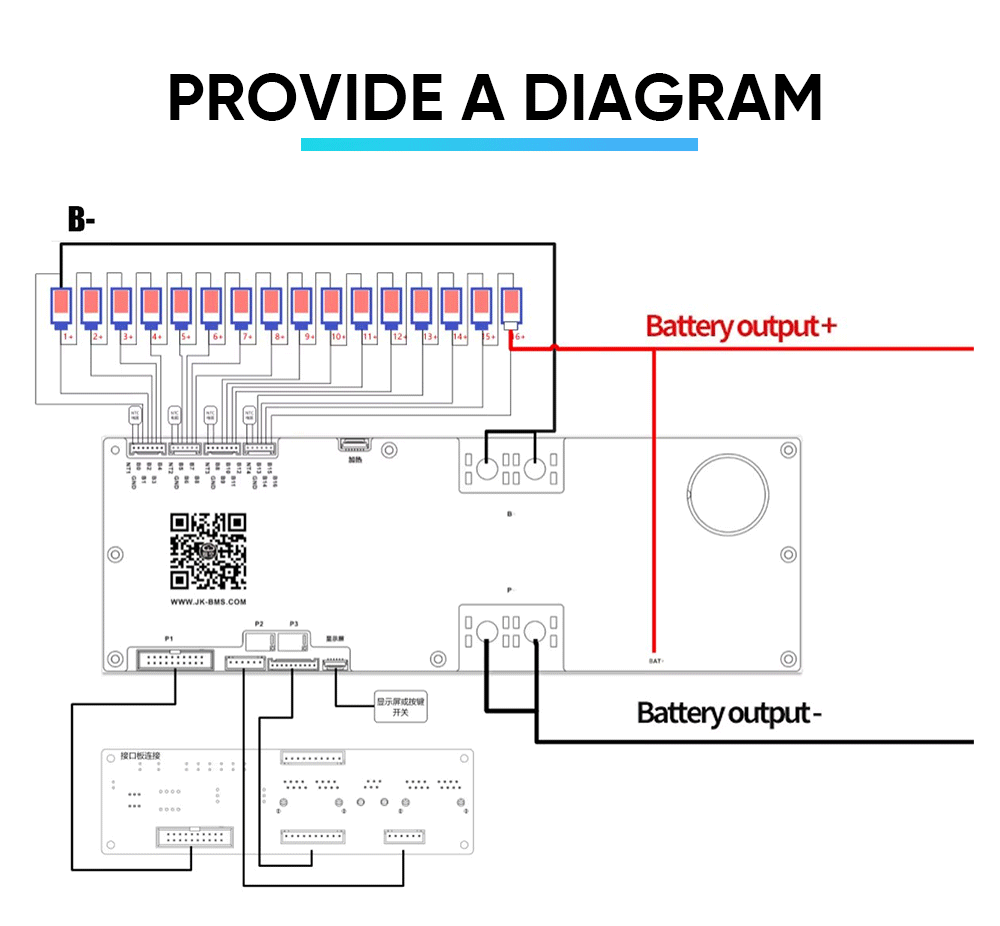 BMS JK PB2A16S15P JIKONG Smart Inverter for LiFePO4 Li-ion LTO