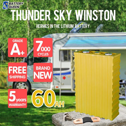 Free Shipping-Thunder Sky Winston-60AH  LYP/Lifepo4 Grade A+ Rechargeable Battery Cell