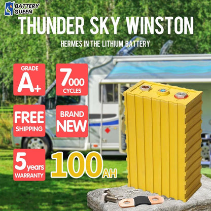 Free Shipping-Thunder Sky Winston-100AH  LYP/Lifepo4 Grade A+ Rechargeable Battery Cell