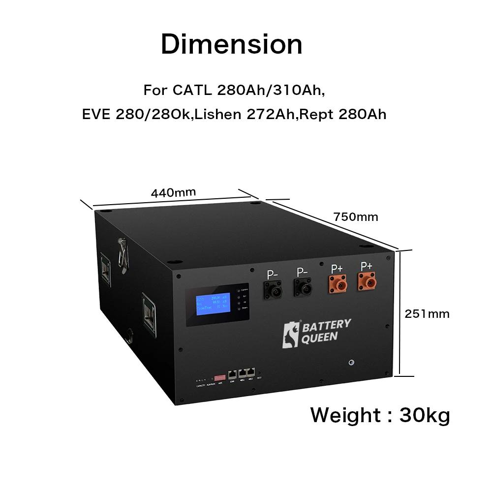 Lifepo4  Stacked Battery Case 48V 51.2V Built In CAN RS485 BMS