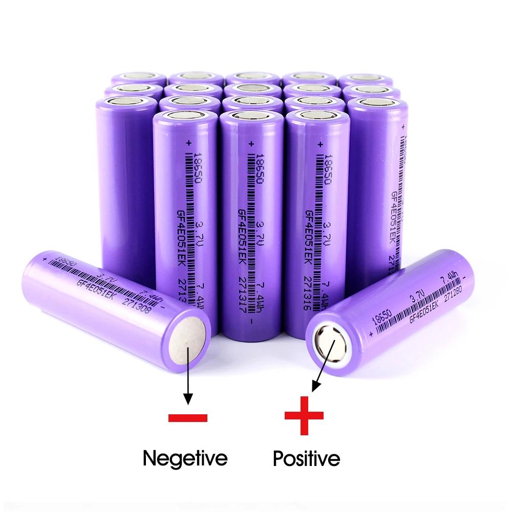 New Original 18650 Battery 2000mAh 3.7V Power Rechargeable Lithium-ion Battery Pack 1000 Cycles For Headlamp  Flashlight