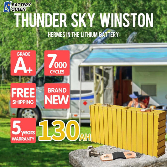 Free Shipping-Thunder Sky Winston-130AH Lifepo4 Grade A+ Rechargeable Battery Cell