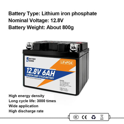 Livraison gratuite-12.8 V 6AH Grade A Lifepo4 batterie de stockage de batterie externe Rechargeable 