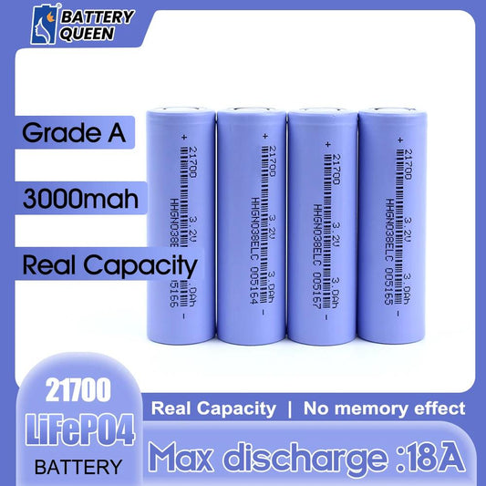 Lifepo4 Rechargeable Battery Pack  Lifepo4 3000mAh 21700 Batteries 3.2V  3000 Cycles For Headlamp  Flashlight