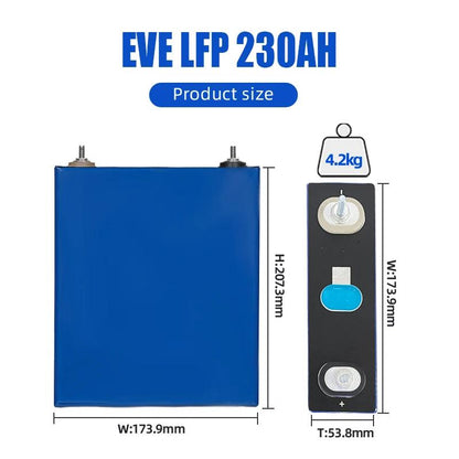 EVE- 230AHK Lifepo4 Battery Grade A+ Free Shipping