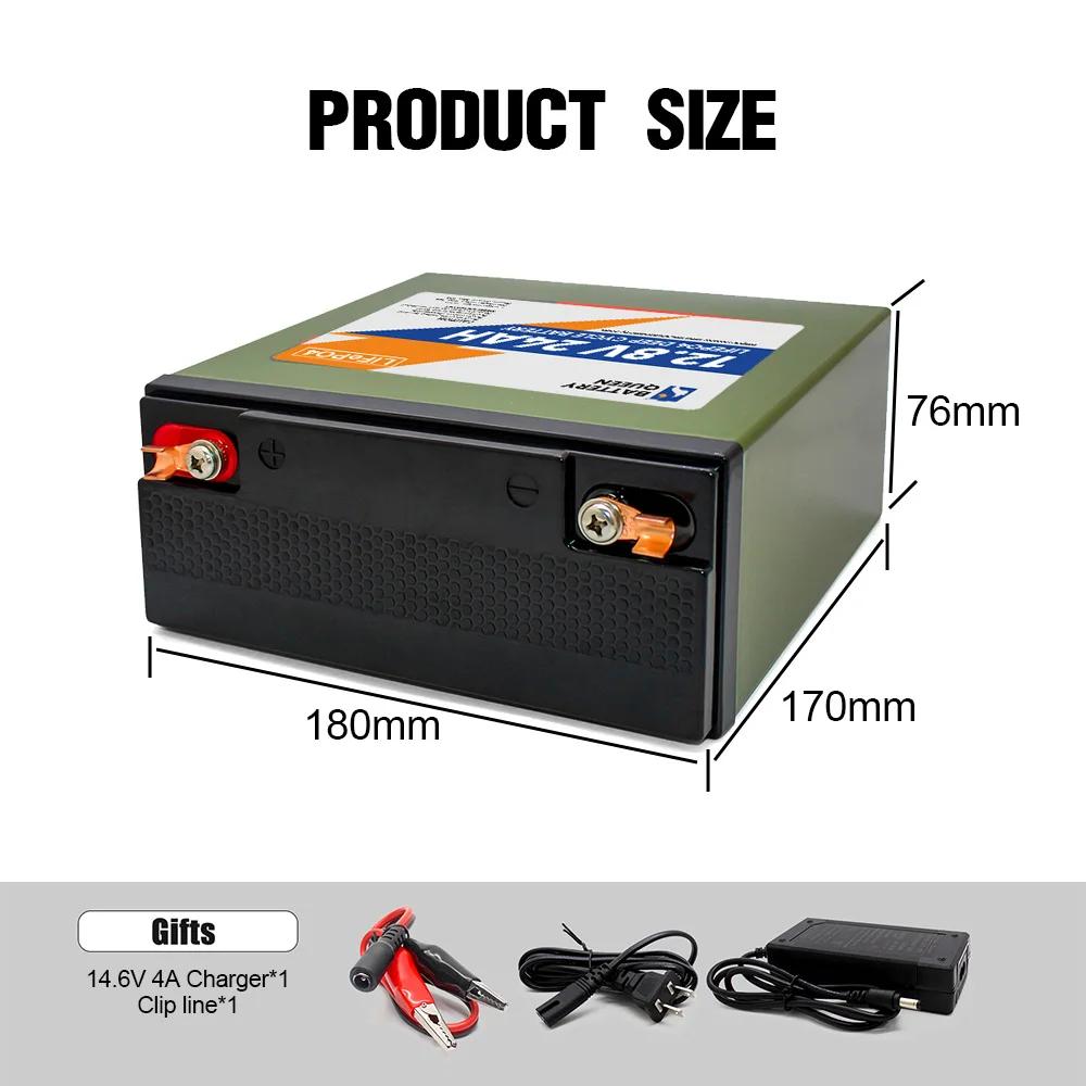 Free Shipping -12.8V 24AH Grade A Lifepo4 Power Bank Storage Battery Pack Rechargeable