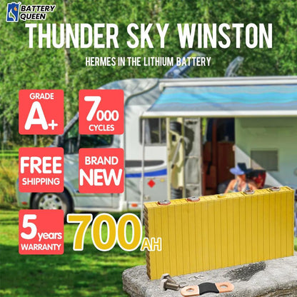 Free Shipping-Thunder Sky Winston-700AH  LYP/Lifepo4 Grade A+ Rechargeable Battery Cell