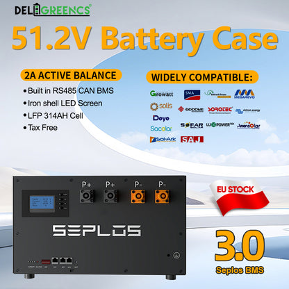 Free Shipping to EU-Seplos Stacked Lifepo4 Battery System 51.2V 3.0 BMS 2A Active Balancer